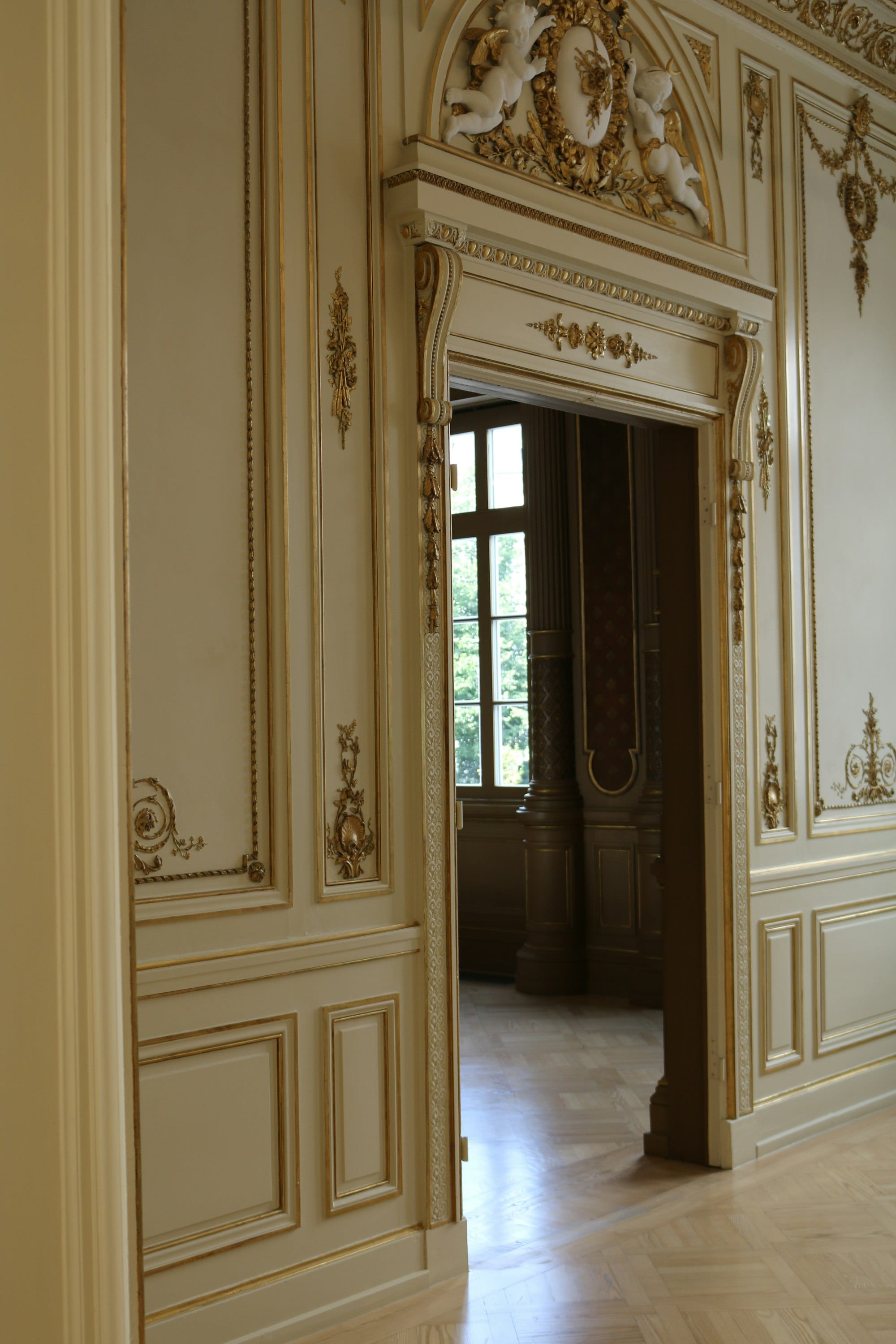 Détail architectural d'un immeuble parisien